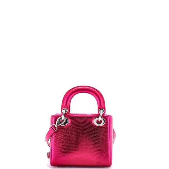 Christian Dior Lady Dior Bag Lizard Mini Metallic, Pink - Picture 3 of 6